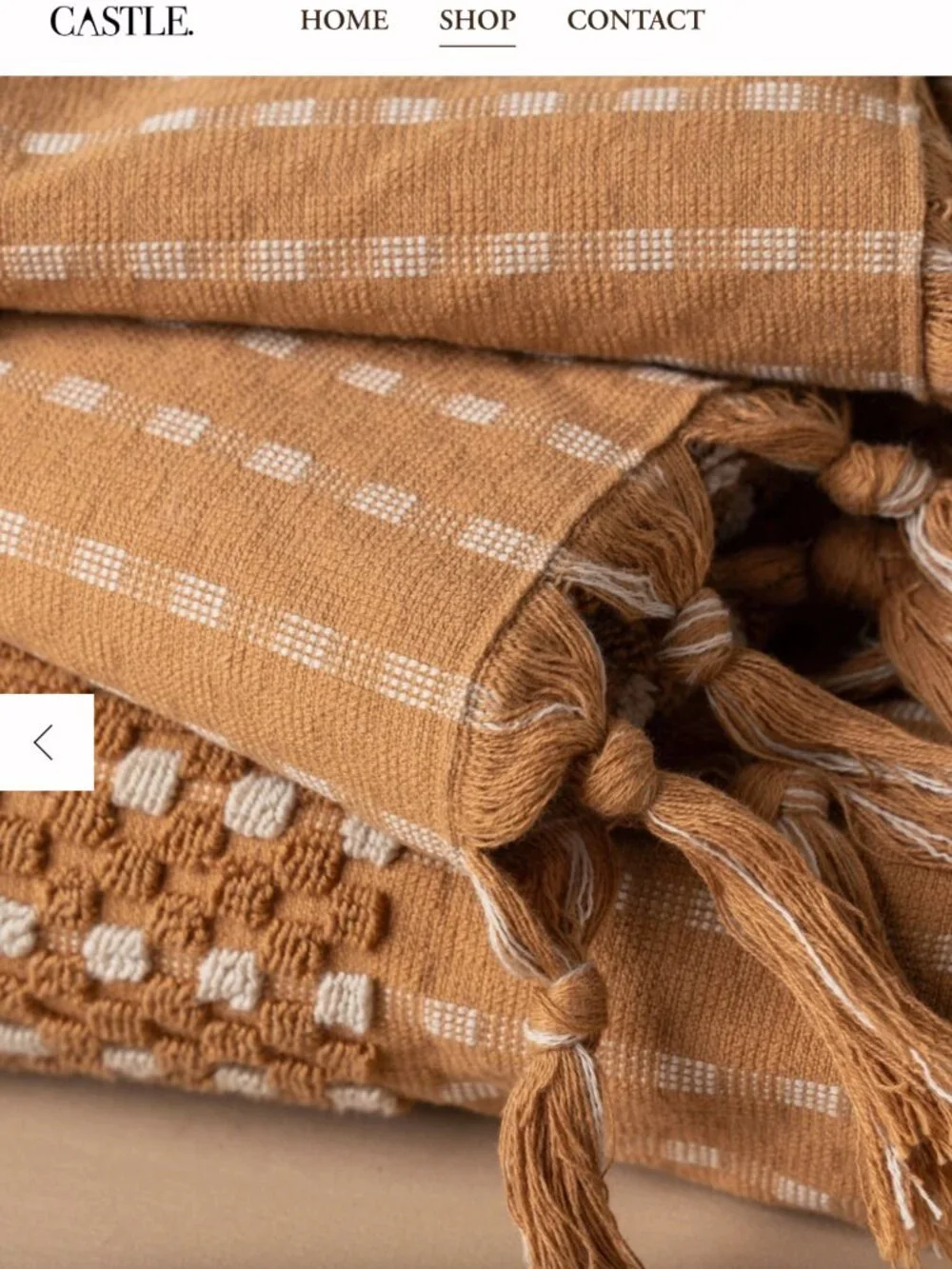 CASTLE. x SAARDÉ Terracotta Turkish Cotton Hand Towel